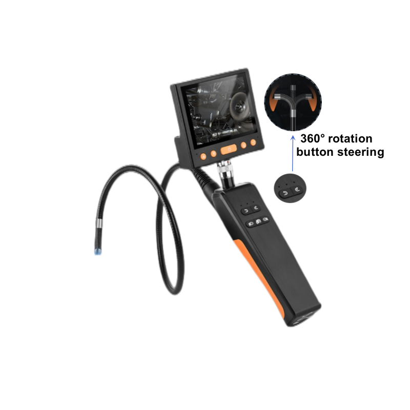 Articulating endoscope with 360° button steering