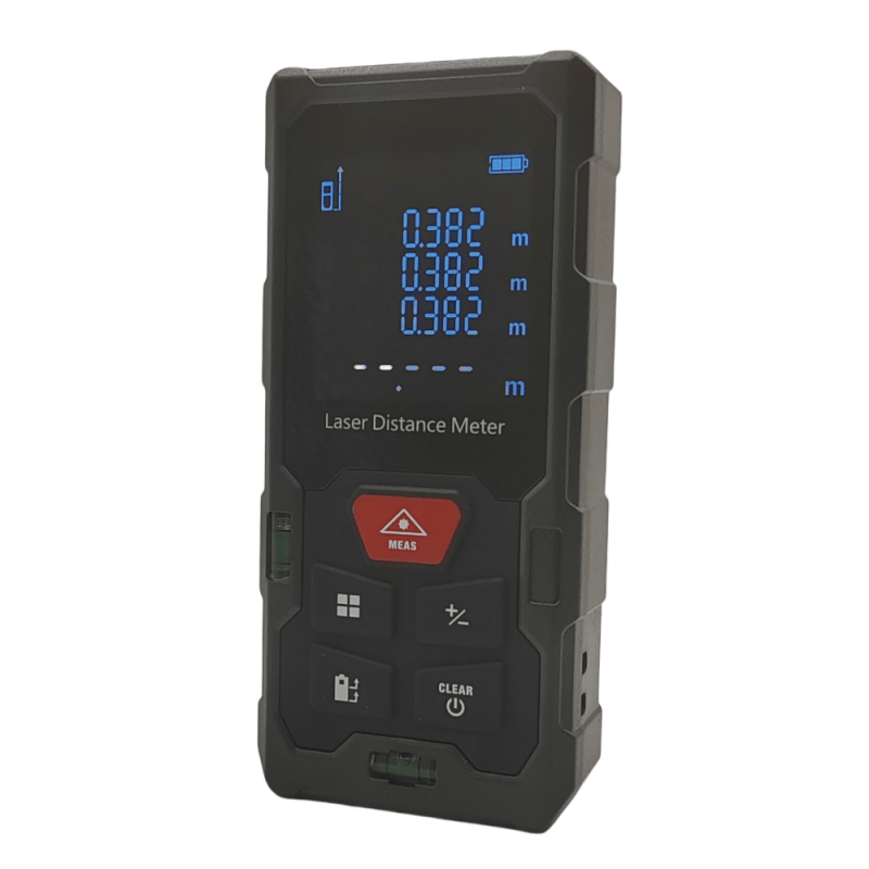 laser distance meter with double level bubbles and 50/70/100/120m range